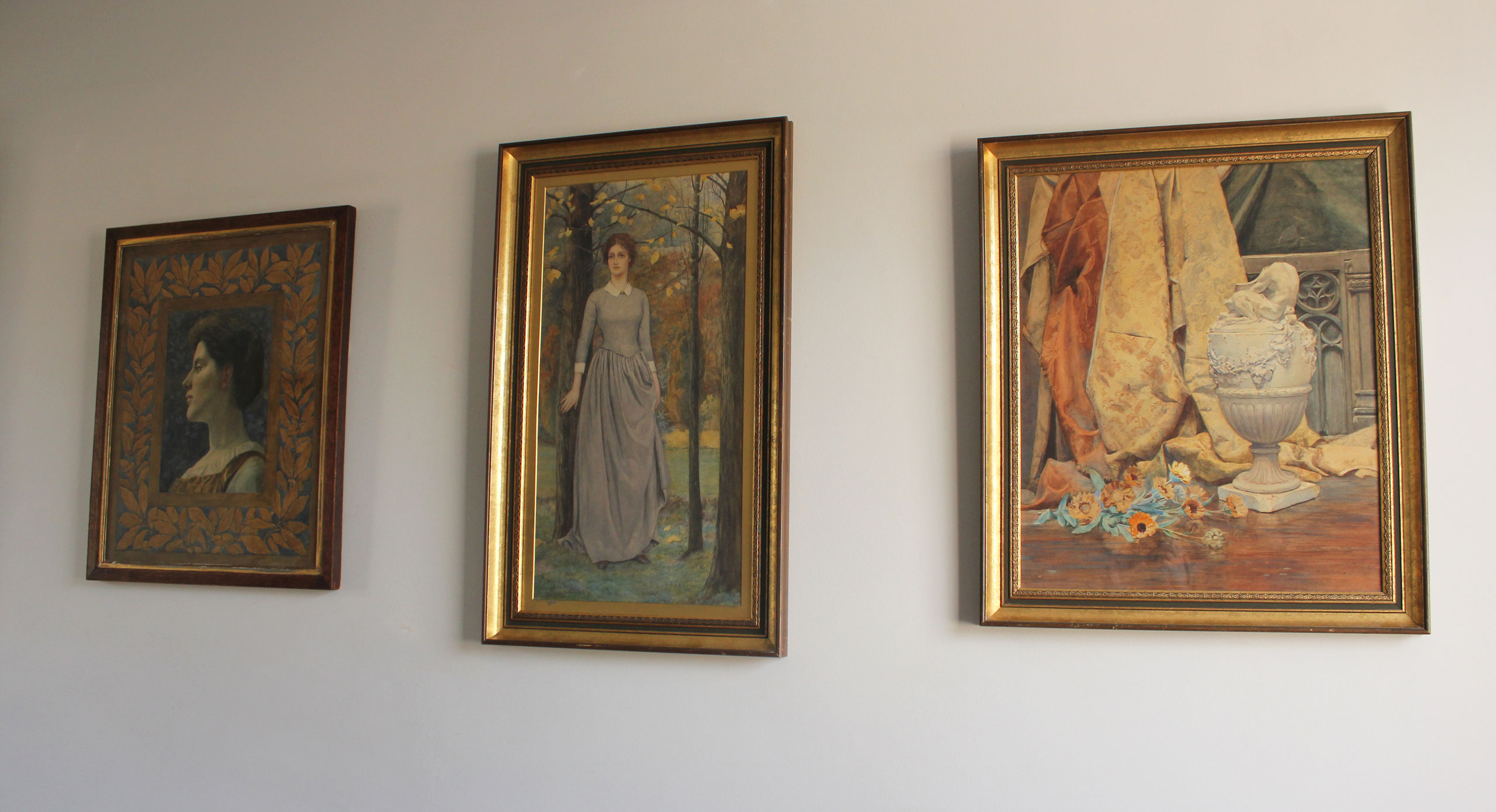 Myra Louise Bunce paintings hanging in Green Templeton College