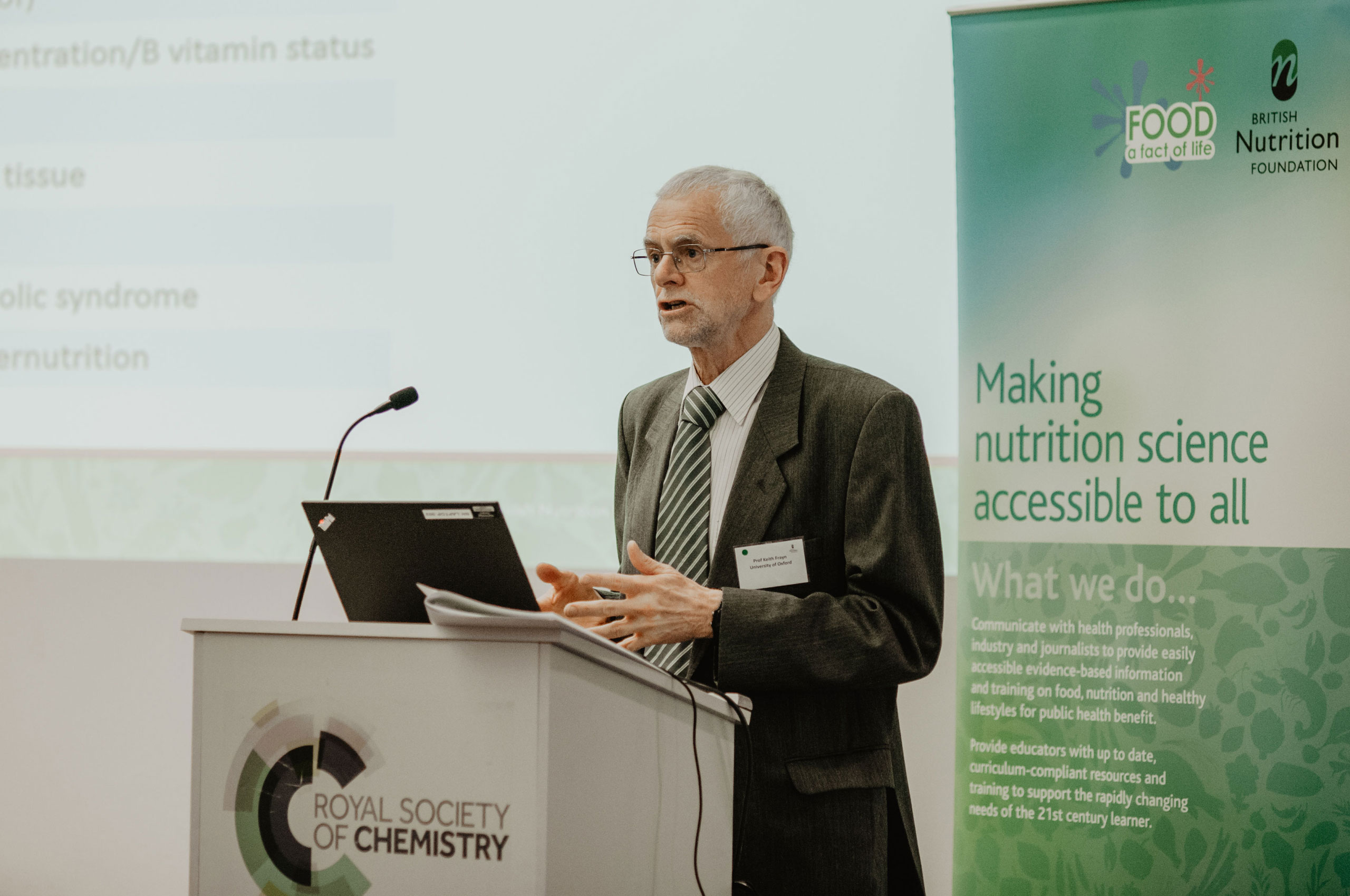 Emeritus Fellow Professor Keith Frayn chairs the launch of a BNF Task Force report on Wednesday 27 February 2019