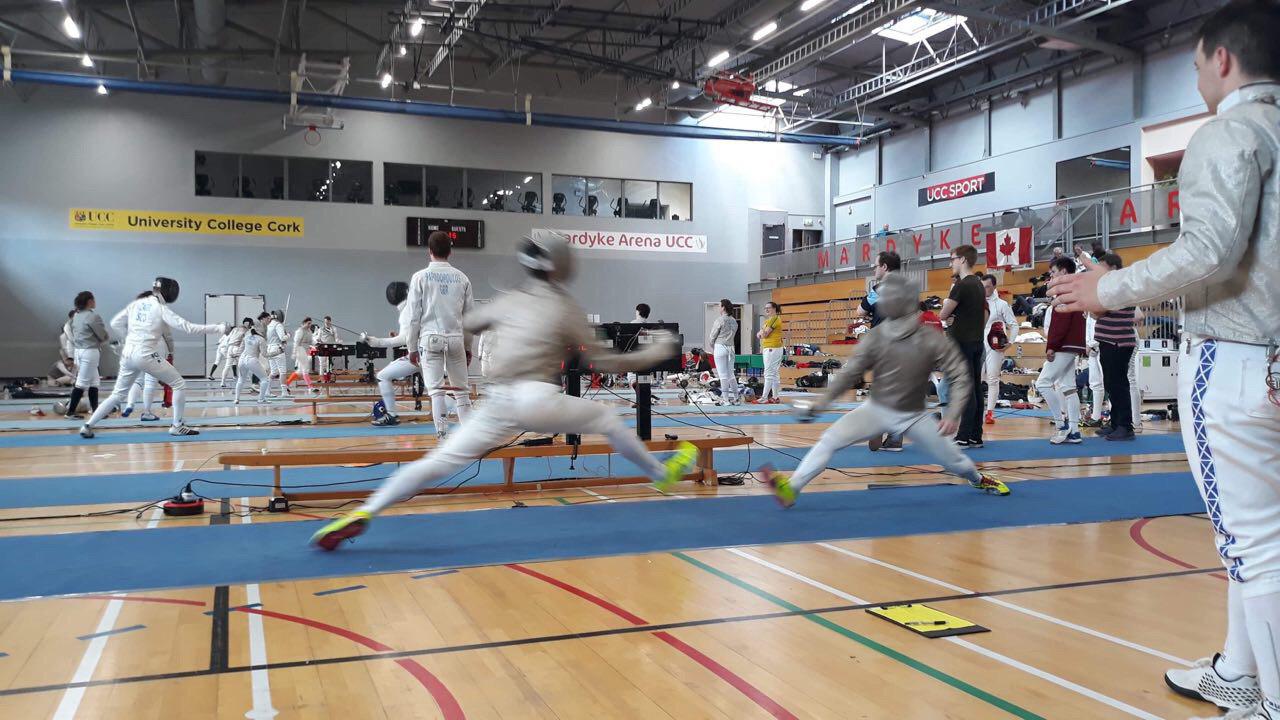 Green Templeton student Benjamin Hart competes at the Student 4 Nations Fencing, 13 July 2019