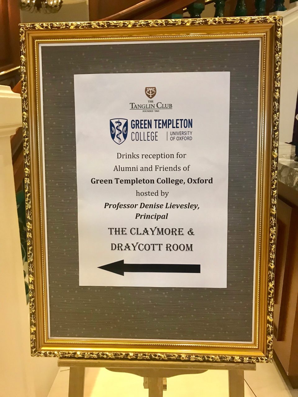 Principal Denise Lievesley hosts an alumni reception at The Tanglin Club in Singapore on 14 August 2019