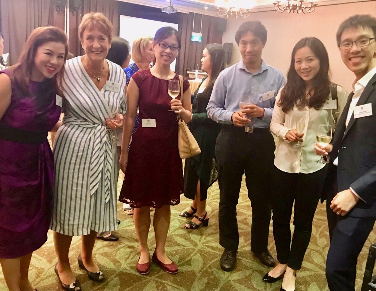 Denise Lievesley with guests at Singapore alumni reception on 14 August 2019