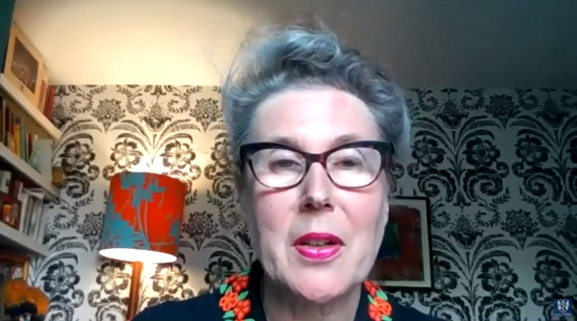 Anne Marie Rafferty speaking on Zoom