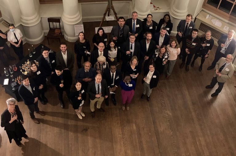 Reception Guests in Observatory Tower Room pictured from above