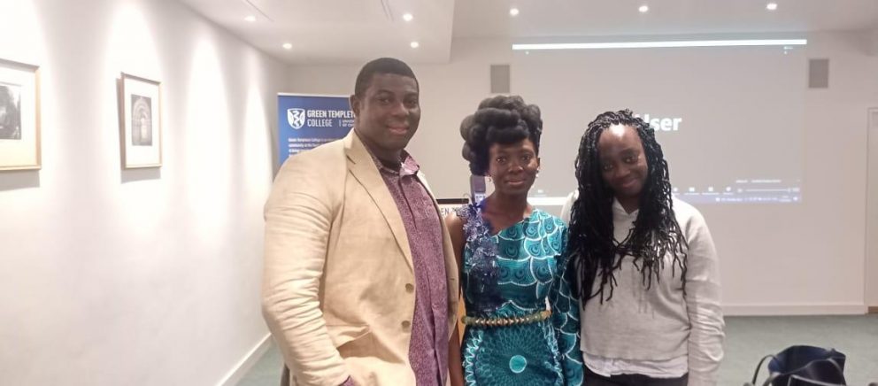 Dr Francis Ayomoh, Ms Aboabea Gertrude Akuffo And Ms Cynthia Kwakyewah From Left To Right in the Lecture Theatre