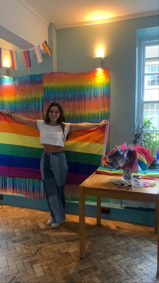 Izzy With Pride Flag