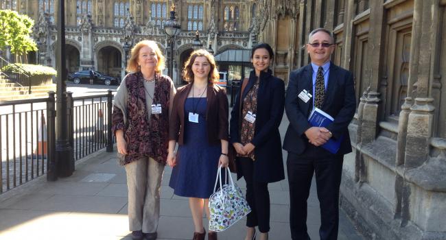 Participants outside the launch of Emerging Markets Symposium Report, Young People and the Future of Emerging Markets, was launched in the House of Lords, London