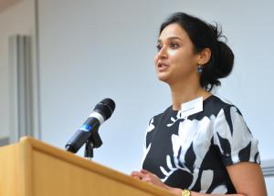 Mihika Chatterjee speaking at the Emerging Markets Symposium 2016