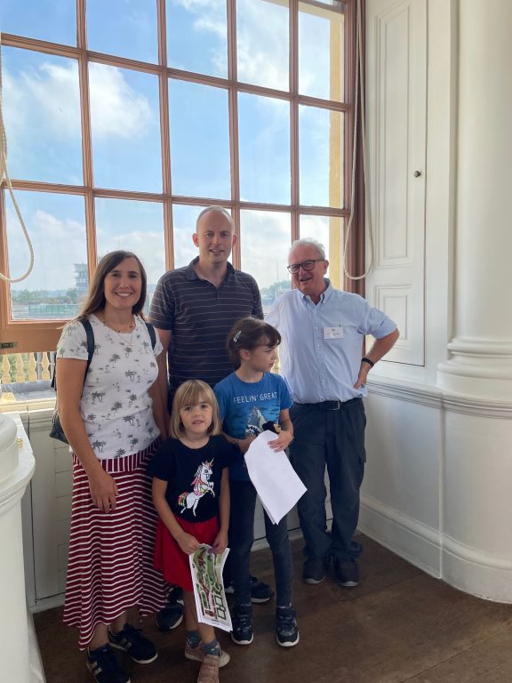 Bursar Tim Clayden (right) With Open Doors Visitors In The Observatory Tower