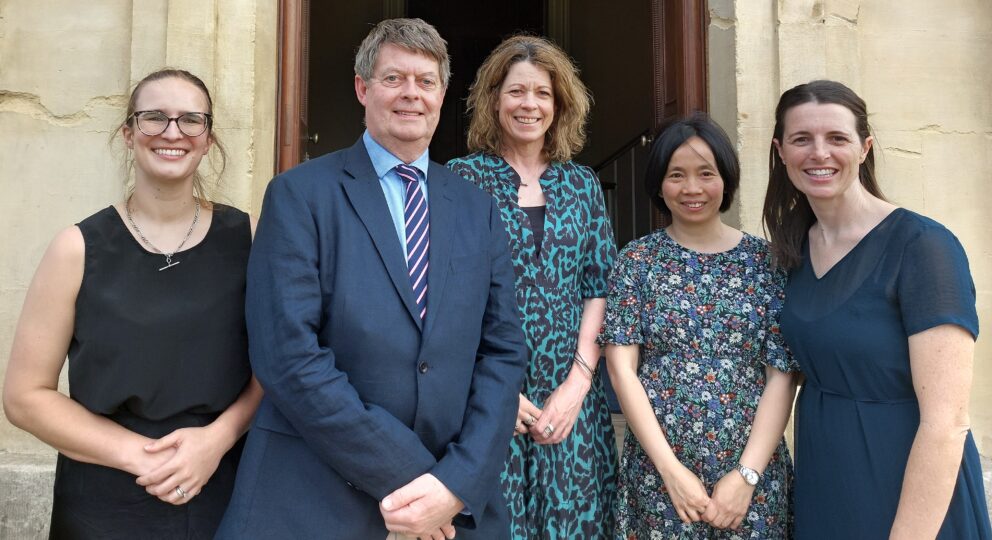 Girdlers' Fellows With Principal Sir Michael Dixon On North Steps Of Radcliffe Observatory