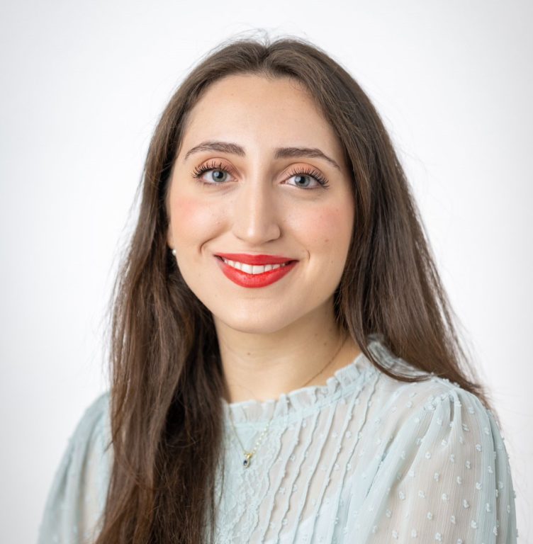 Zeinab Bazzi in front of white background