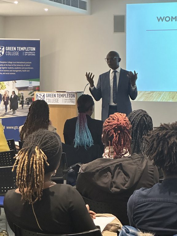 Caesar Atuire addressing attendees of the BHM lecture 2023