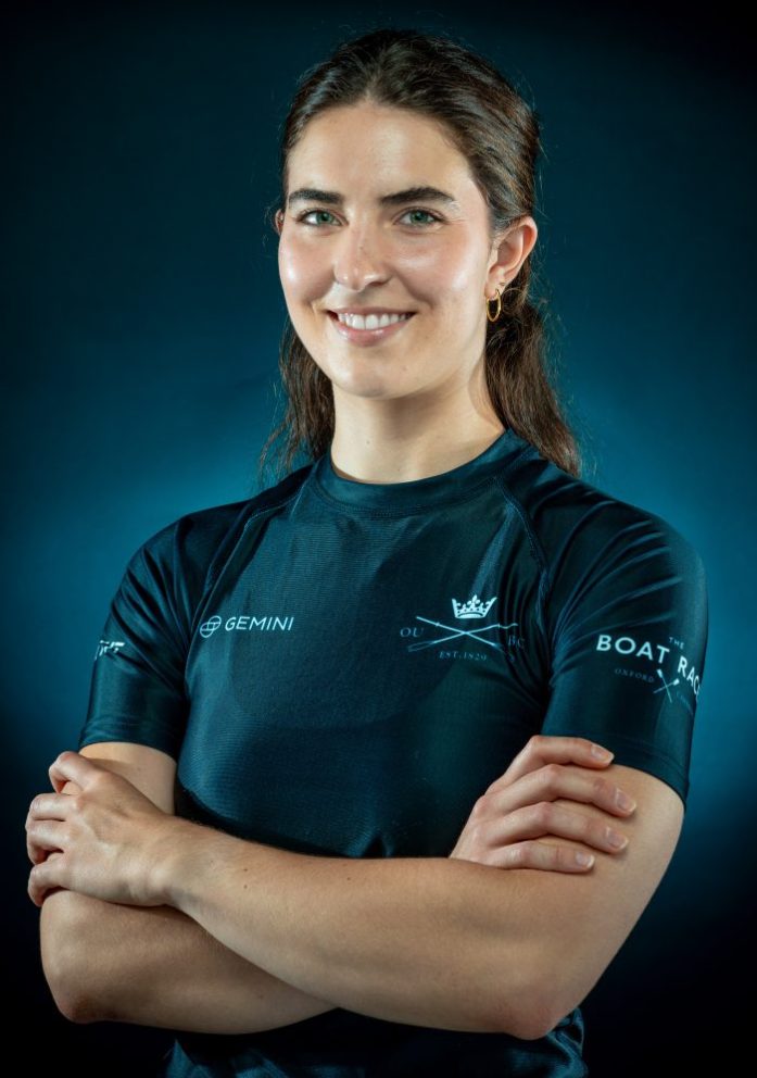 Isabelle Rogroi in Boat race gear arms across chest