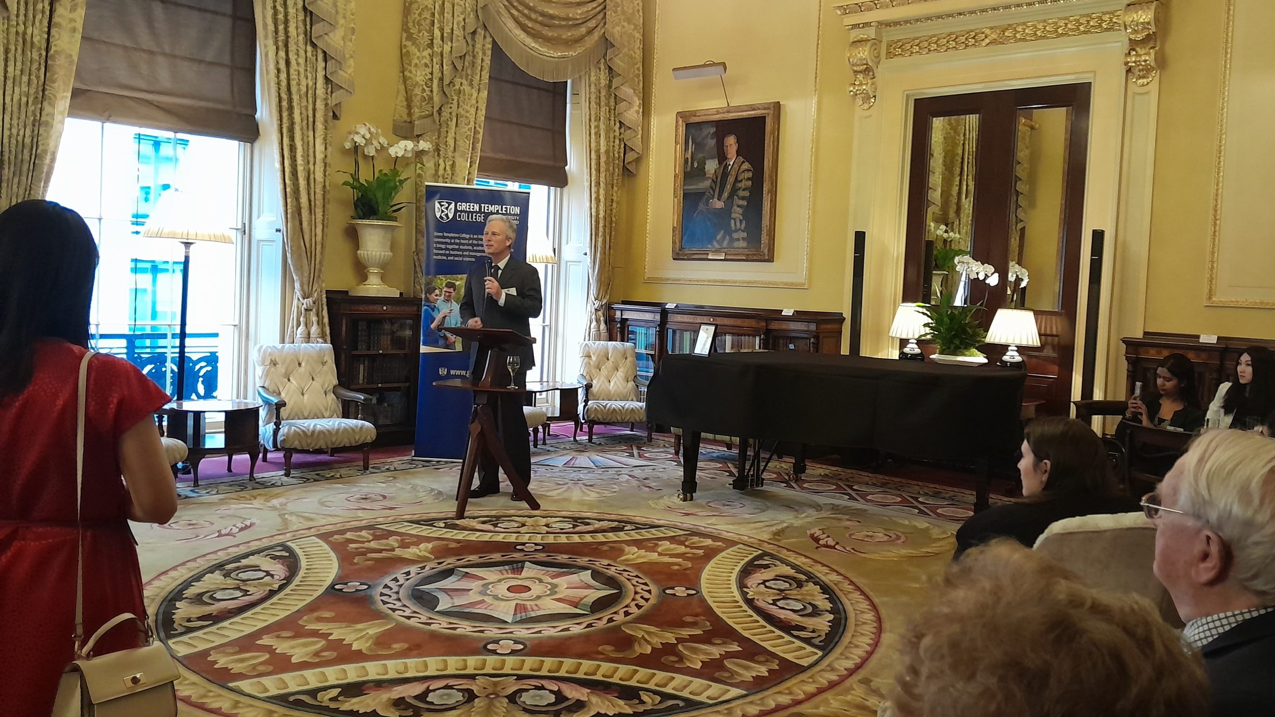 Chris Winchester Talking To Guests In Ornate Room At Oxford And Cambridge Club