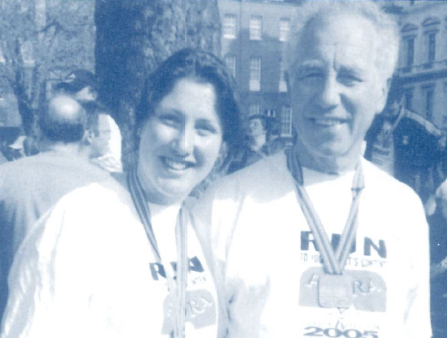 Richard Pring With Daughter Sally After Finishing London Marathon In 2005