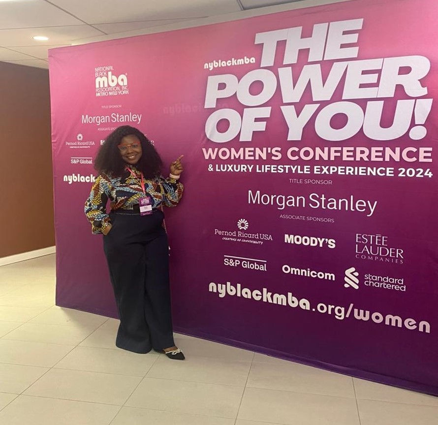 Echika Obijiaku In Front Of The Power Of You Pink Banner