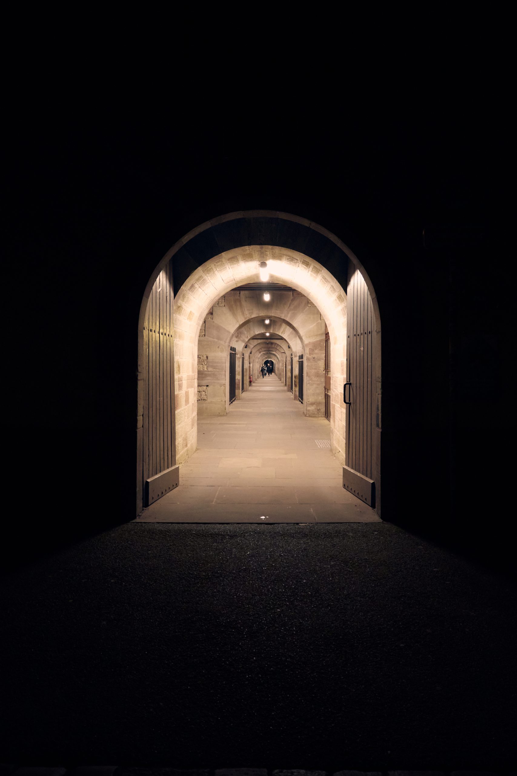 Bridge in Strausbourg, France during the night