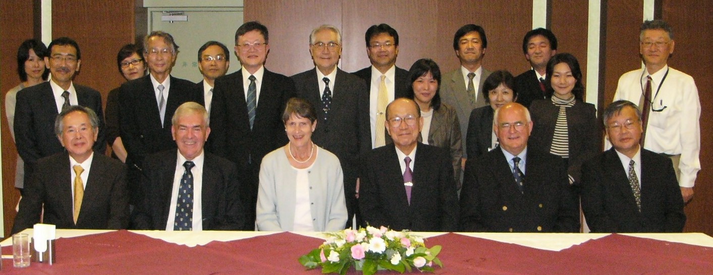 2010 October. Kawasaki Gakuen Foundation 40th Anniversary. Colin Bundy Seated Second From Left, Akinori Kawasaki Seated Third From Right. Jenny Turner V2