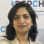 Sahana Rao Profile Pic In Front Of Branding Including The Word Child Health