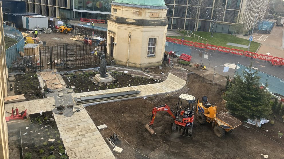 Planting Moving Ahead In Front Of East Wing Of Radcliffe Observatory