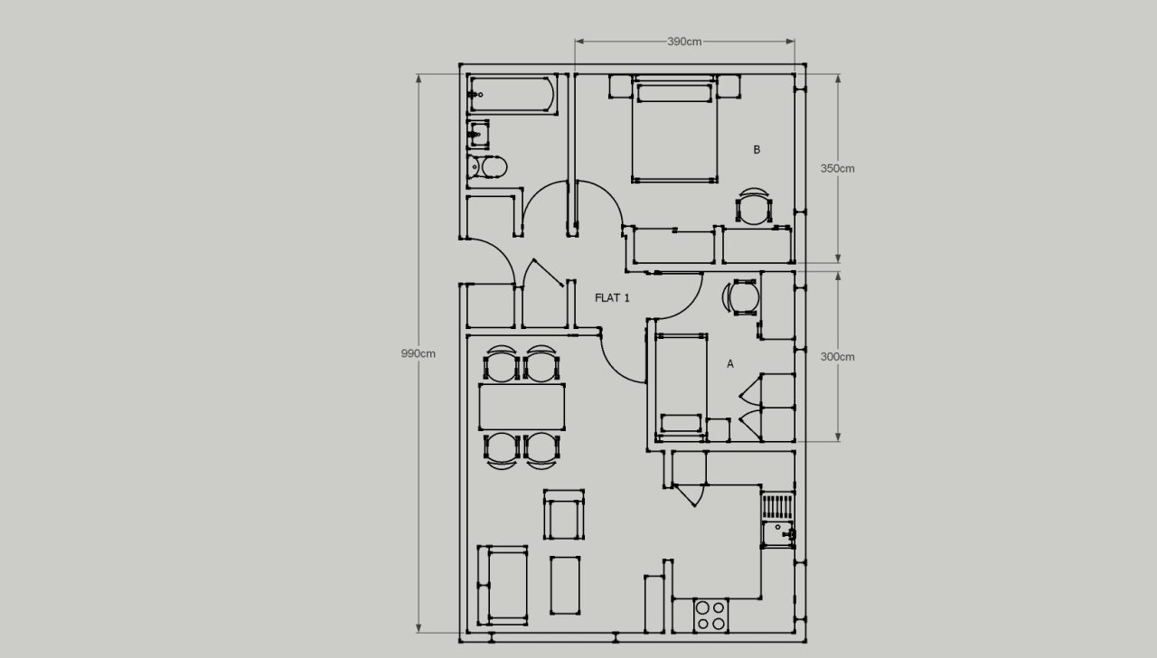 Rac 1 Two Bedroom floorplan