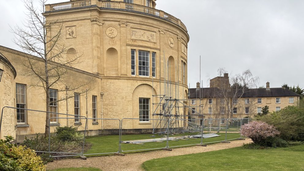 Start Of Scaffolding Works On North Lawn