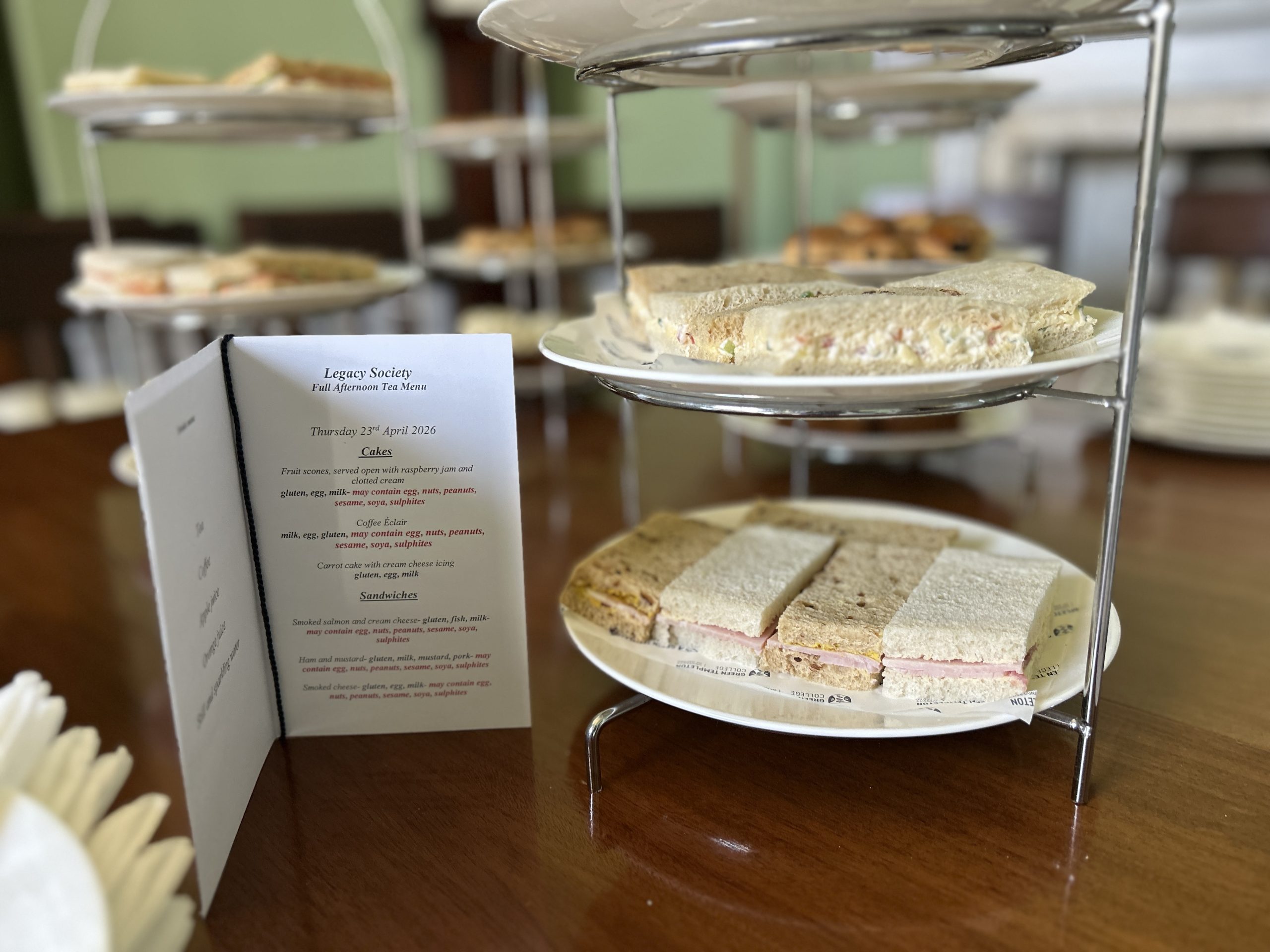 Afternoon tea for legacy society 