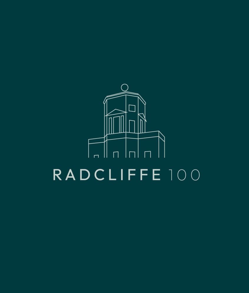 Words Radcliffe 100 In White On Dark Background Final