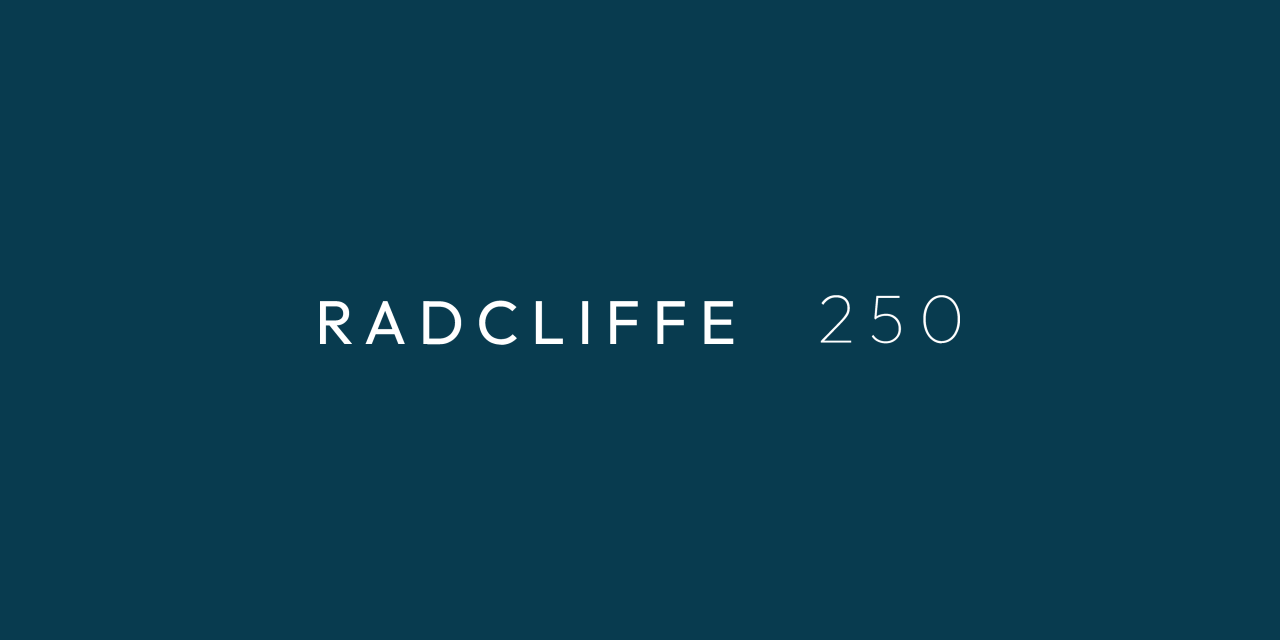Words Radcliffe 250 In White On Dark Background