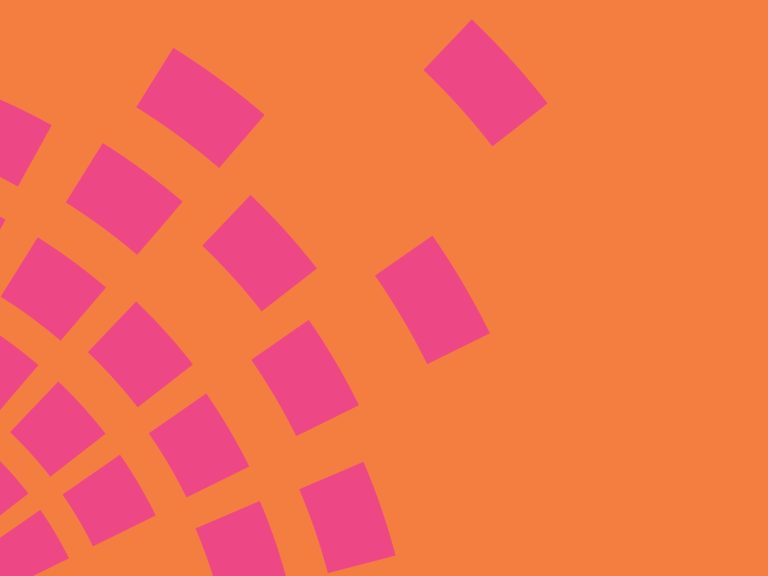 Pink blocks-on-orange-background-geometric-shapes