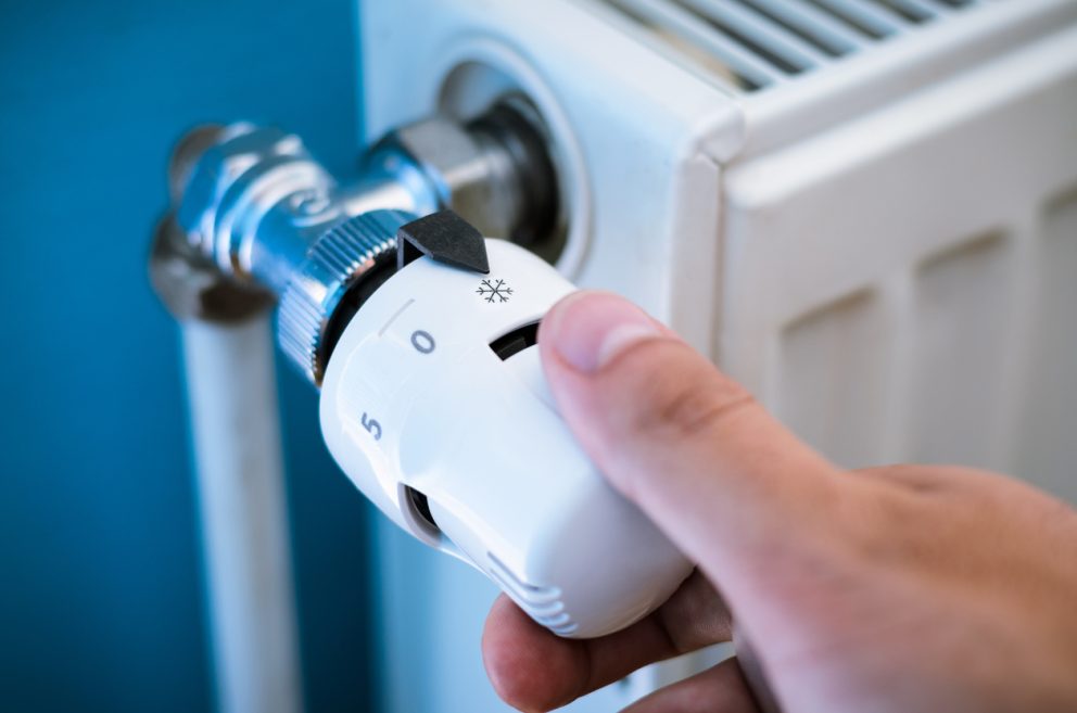One Hand Adjust Thermostat Valve Close Up
