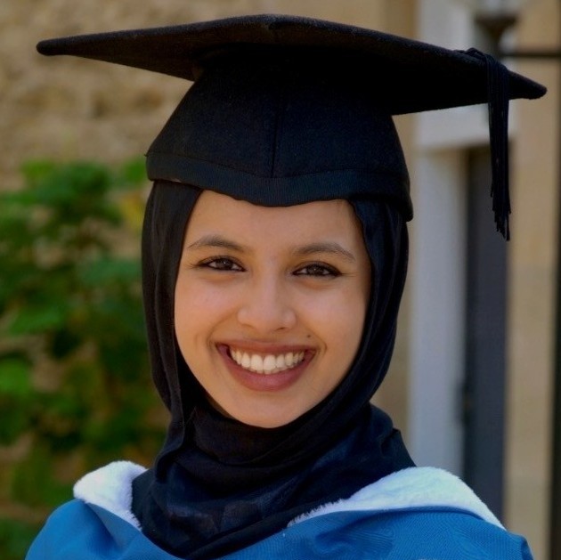 Yumna Ahmad Profile Pic Dressed For Graduation Smiling.